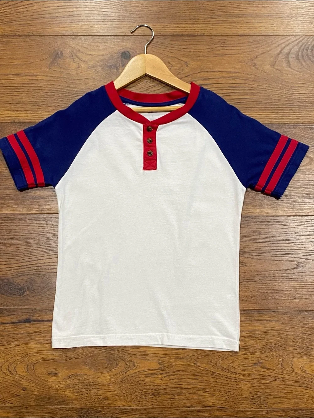 Gymboree Boys Patriotic Red White Blue Plaid Short Set Size 7